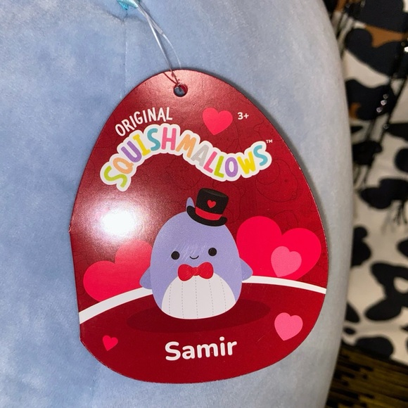 SALE! SQUISHMALLOWS JAZWARES SAMIR THE WHALE PLUSH PILLOW 14” - Picture 3 of 5